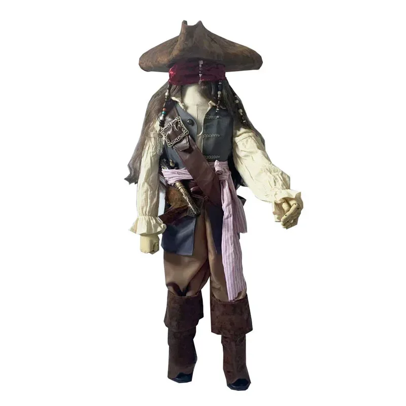 Sky02 Caribbean Pirate Grand Heritage Collection Deluxe costume Jack Sparrow luxury set for kid 1188Li #