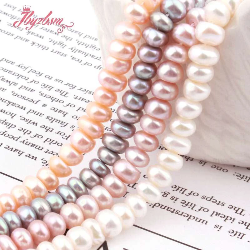 Natural AA Grade Freshwater Pearl 5x6mm Rondelle Beads Loose Stone Beads For Jewelry Making DIY Necklace Bracelet Strand 15\