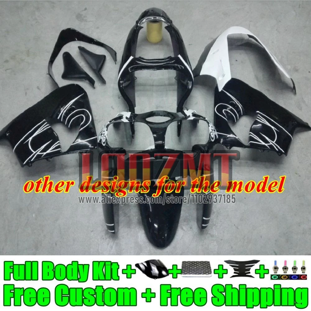 Injection Frame For KAWASAKI NINJA ZX9 ZX 9R 9 R 900 CC 900CC 46No.12 ZX900 ZX9R 1998 1999 whie black ZX-9R 98 99 OEM Fairing