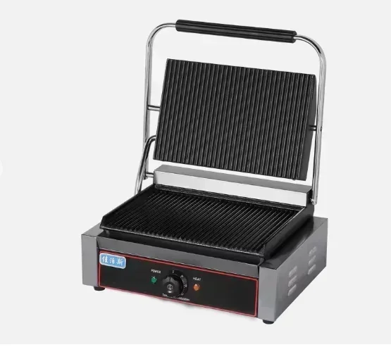 

Commercial Electric Single Head Sandwich Panini Maker Press Toaster Contact Grill Machine For Sale