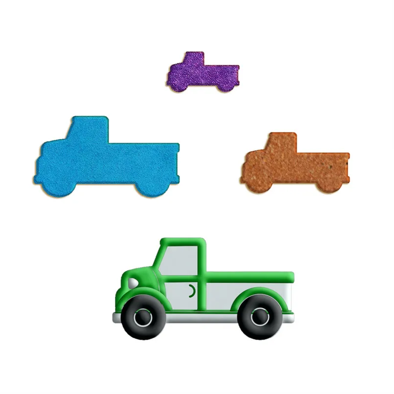 Four Specifications Cartoon Transportation Tools,Pickup Truck,Plastic Molds,Cake Fondant Tools,Cookie Sushi Cutters