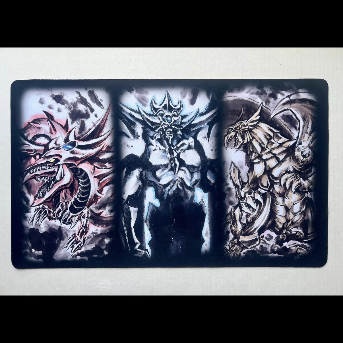 600x350mm Yu-Gi-Oh! Ink Style Egyptian God Series Playmat 2mmNoSeamEdge Obelisk The Tormentor Single Rubber Board Game Card Mat