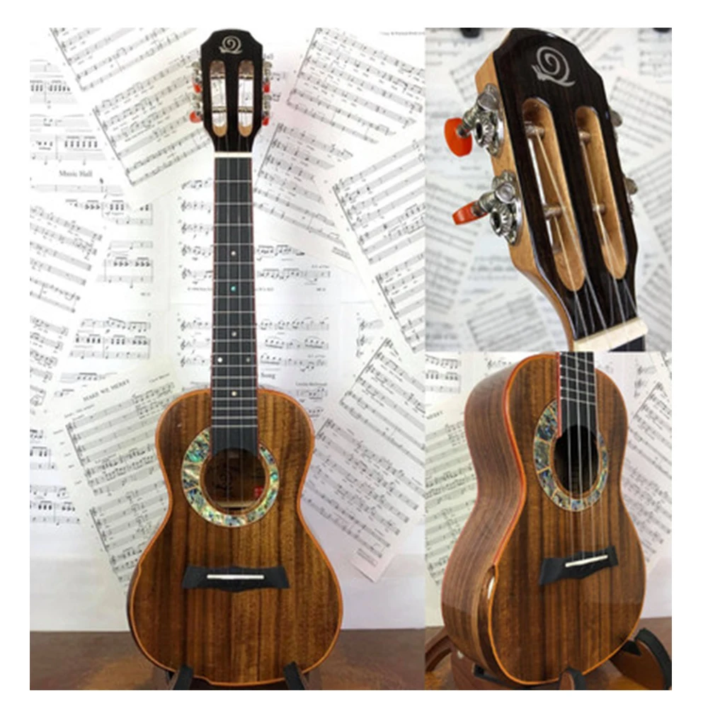 SNAILUKES S60 23 inch 26 inch Ukulele Concert Tenor Acoustic Acacia All Solid Wood Ykulele Glossy Finished With Bag Accessories