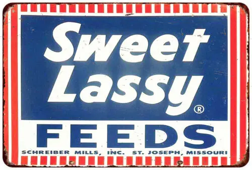 Sweet Lassy Feed Reproduction Metal sign wall art