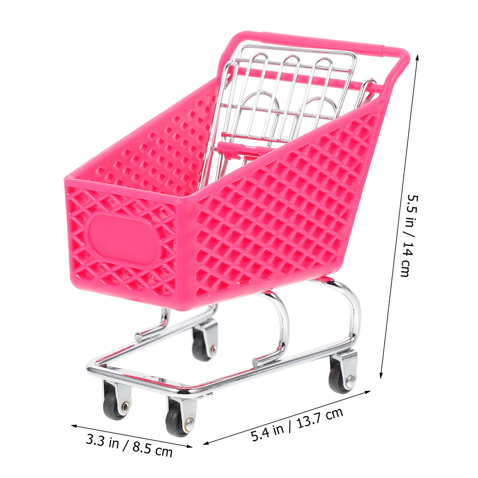 عربة تسوق صغيرة سلة تخزين حرفية حديدية منظم معدني إبداعي لديكور الطاولة للاستخدام المنزلي لون عشوائي #6