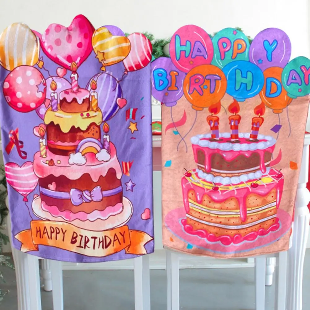 Back-to-school Chair Covers Colorful Cartoon Print Chair Covers for Classroom Birthday Party Decor Reusable for Birthdays