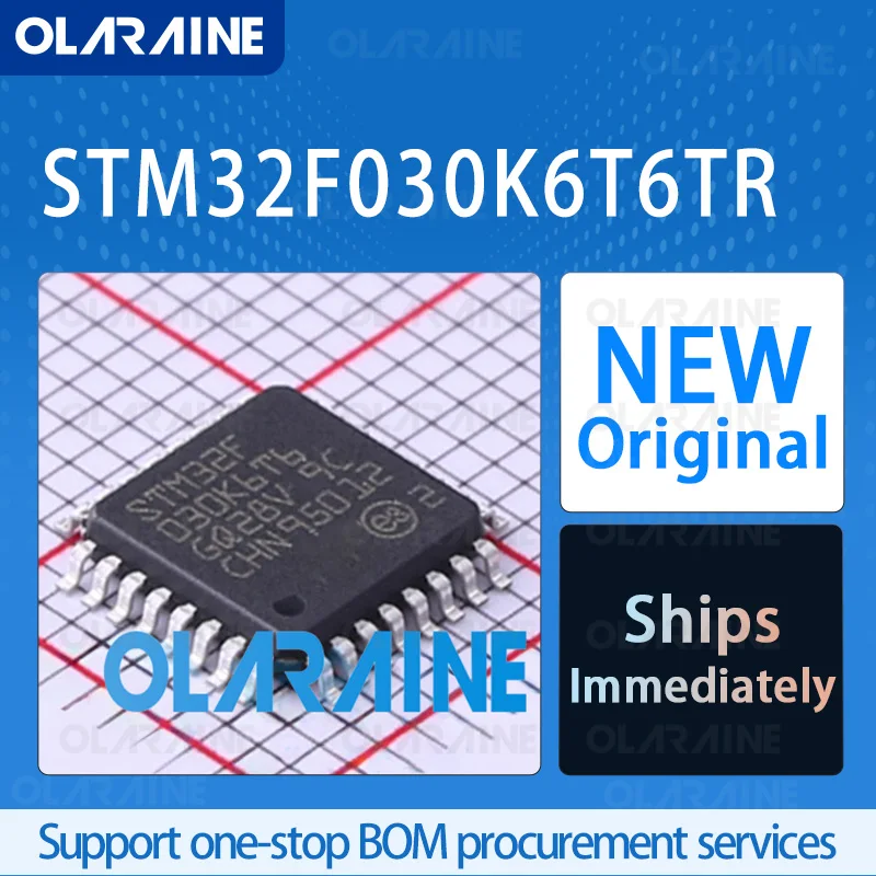 1/5/10Pcs STM32F030K6T6TR LQFP-32 original ic chip ARM Microcontrollers  RoHS Core Cortex M0 26 I/O Voltage - 3.6 V