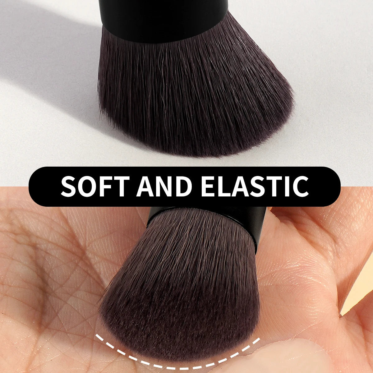 MAANGE 1 قطعة فرشاة ماكياج بزاوية قسط كثيفة الشعر الاصطناعية لأحمر الخدود المخفي فرشاة وجه مستحضرات التجميل مزج الملحقات #5