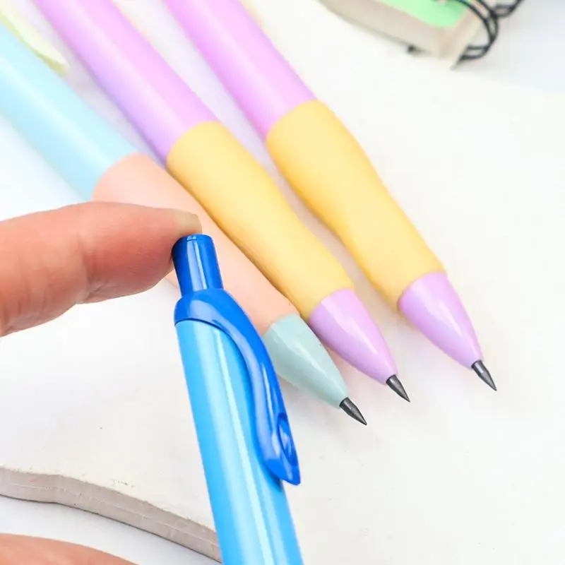 @*4Pcs 2.0mm Mechanical Pencil Set Posture Correction Anti-Break Lead High Quality for School Office Home Use