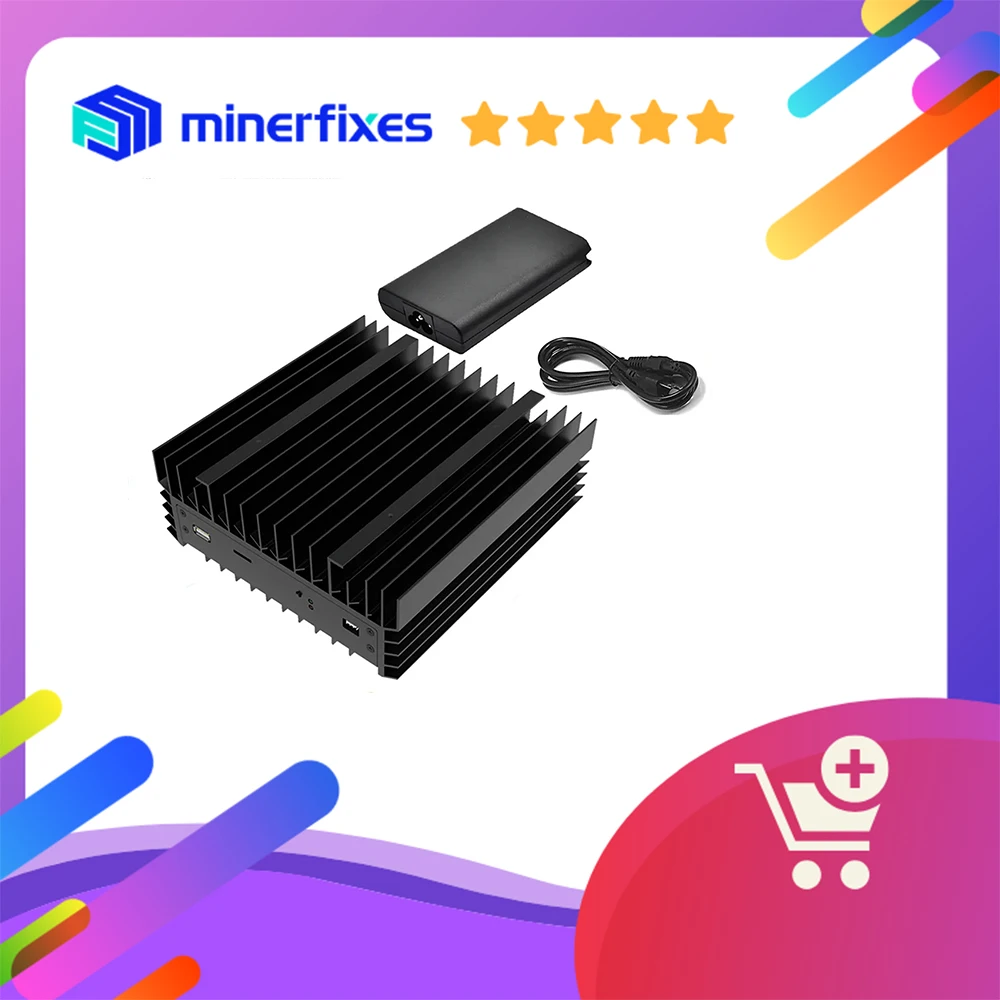 Новый майнер IceRiver AL0 ALPH Alephium 400 ГГц/с ± 5% хешрейт 100 Вт Power Blake 3 алгоритм Crypto Asic Miner с блоком питания Бесплатная доставка