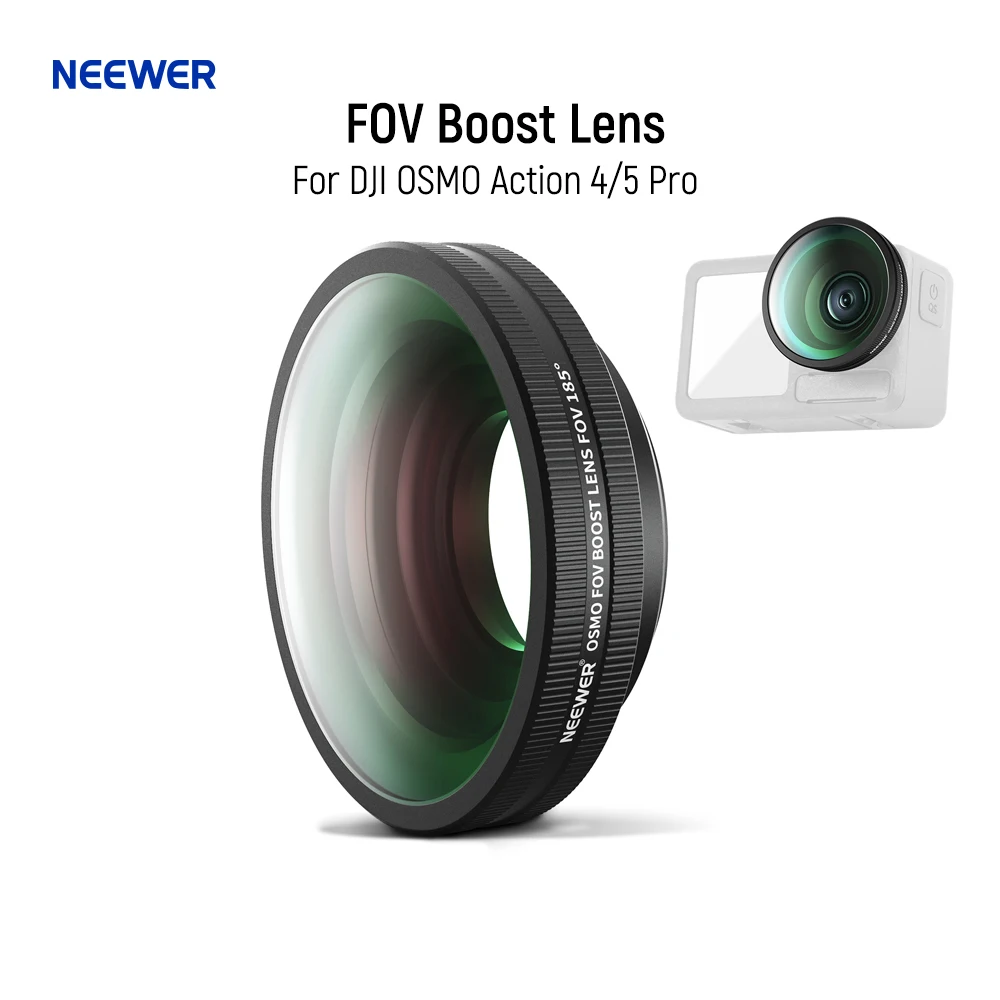 

NEEWER OSMO Action FOV Boost Lens Threaded Attachment Coated Action Camera Lens for DJI OSMO Action 4/5 Pro Accessories