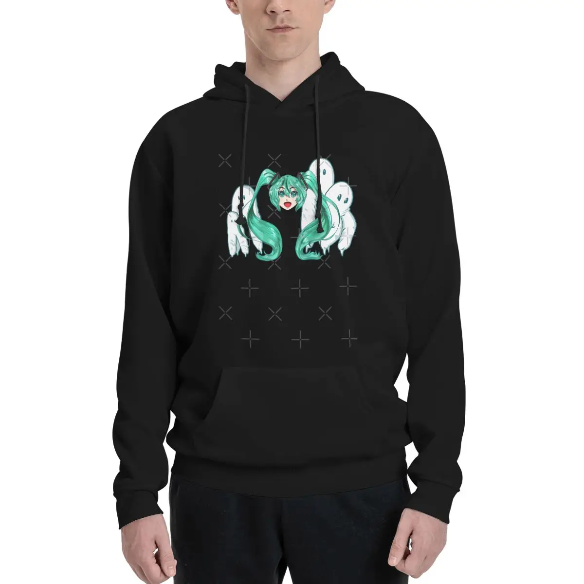 Fresno Night Miku Hoodies Anime Oversized Hoodie Suéter Masculino Moletom Masculino