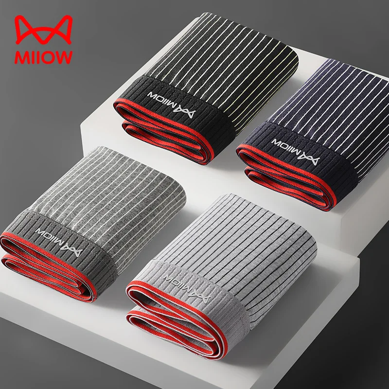 

Miiow New Men's Underwear Silk Antibacterial Cotton Pants Shorts Comfortable 3PCS