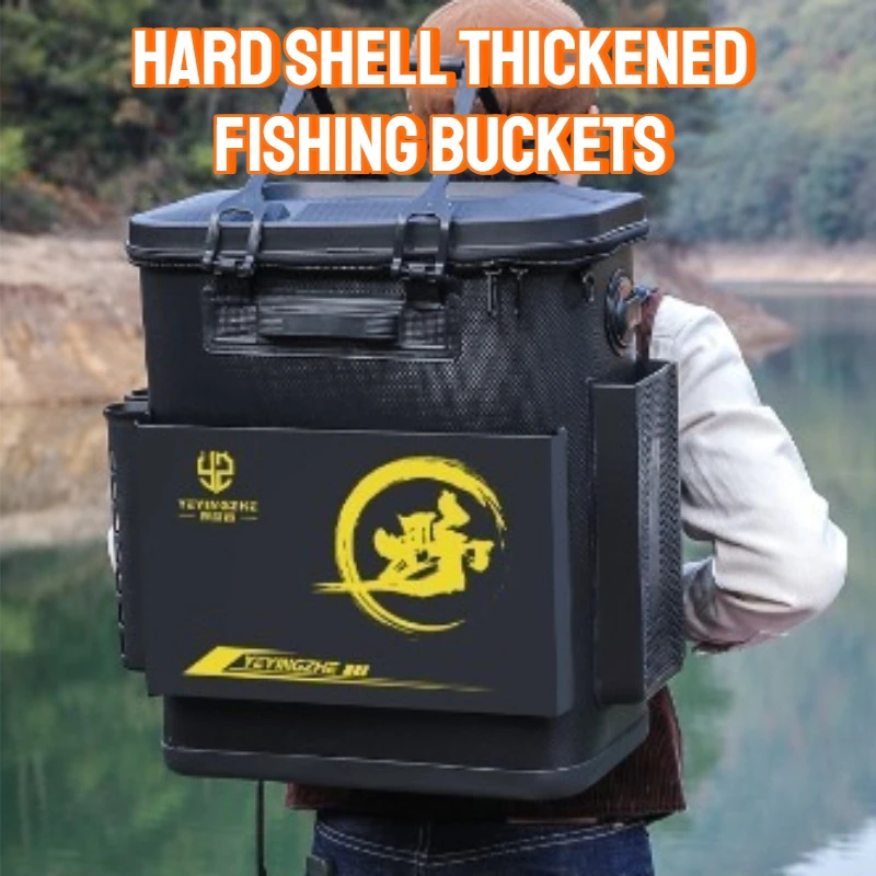 

Утолщенные рыболовные ведра с жестким корпусом, многофункциональные, большой емкости, для живой рыбы, портативные контейнеры для хранения, рыболовные принадлежности