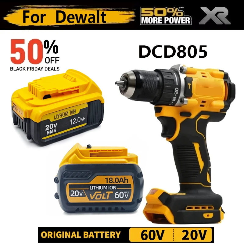 

New For Dewalt 60V 12.0Ah 18.0Ah Battery Compatible with DCB200 DCB204 DCB205 DCF880 DCF885 Impact Drivers