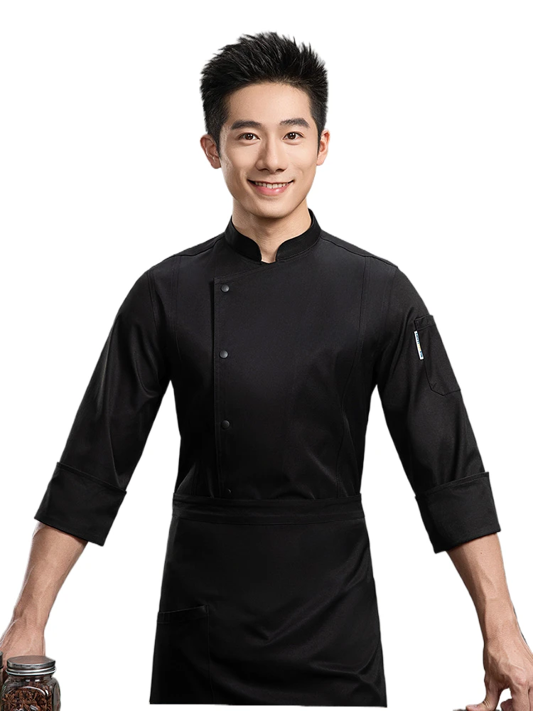 Männer Frauen Kochjacke Herbst Winter Langarm Hotel Restaurant Catering Küche Arbeitskleidung Anpassbar