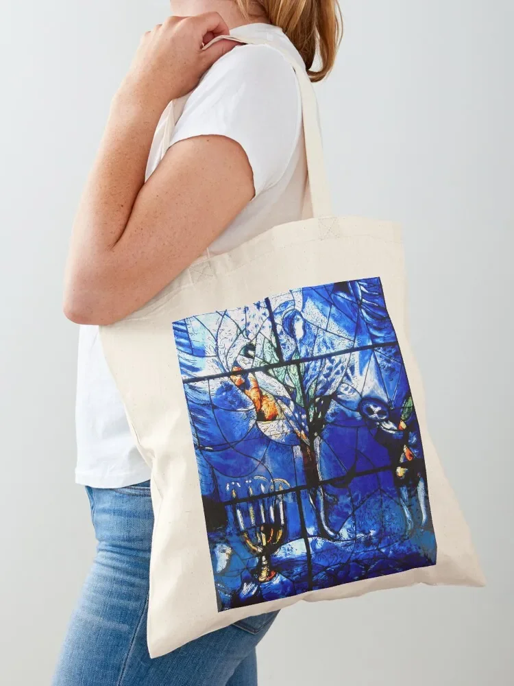 Marc Chagall glass panel Tote Bag large size bags Women's bags foldable reusable bag