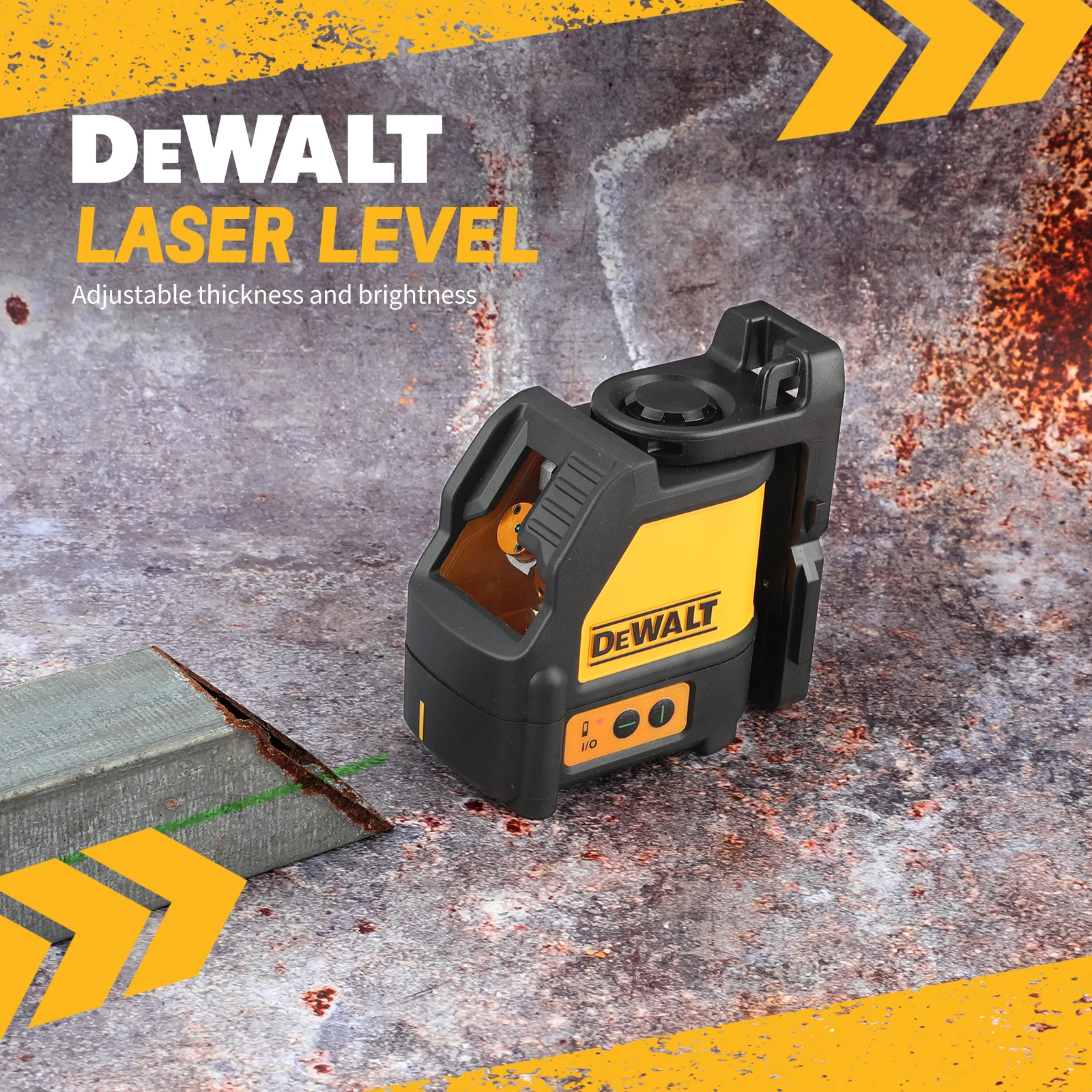 DEWALT DW088CG Laser Level 2-Line Cross Line Green Light Automatic Leveling High Precision Horizontal Vertical Laser Level