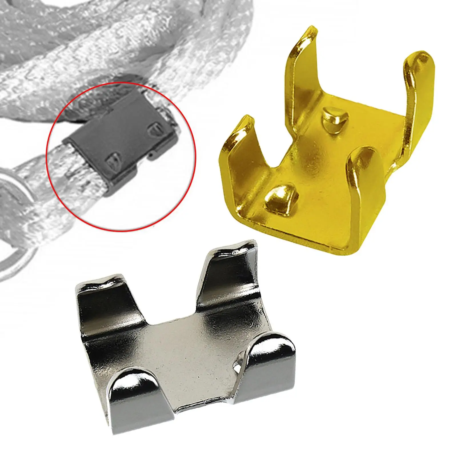 Double Rope Clamps Fastener Iron Plated with Nickel Heavy Duty Hardware 27mm Strings Metal Clips Rope Iron Plated Rope Clip