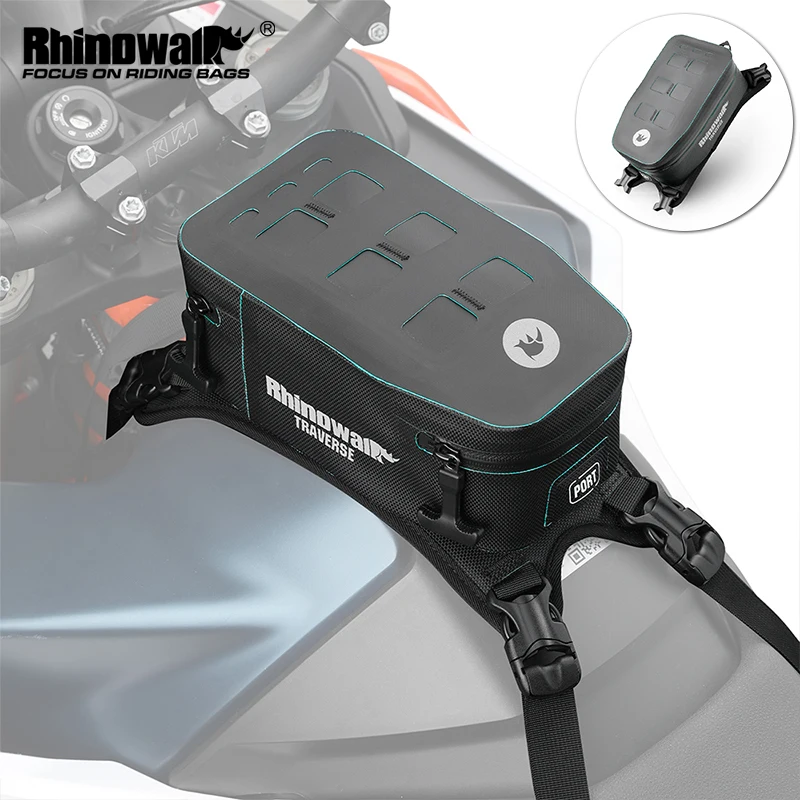 

Сумка на бак для мотоцикла Rhinowalk, водонепроницаемая, универсальная, легкая, передняя сумка на седло для мотоцикла, дорожная коробка для хранения, аксессуары