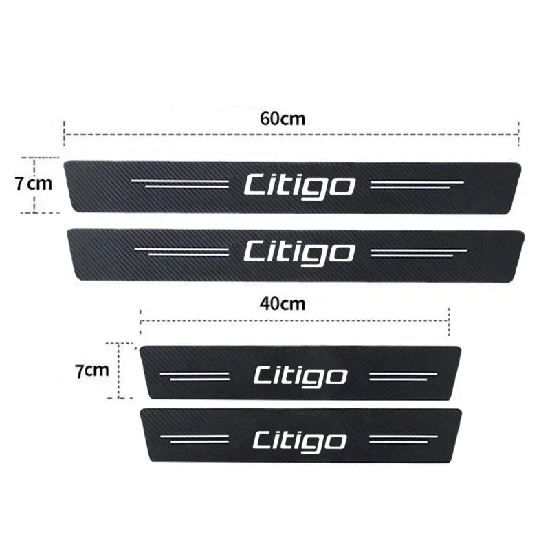Car Door Sill Anti Scratch Stickers For Skoda Citigo Logo Rear Trunk Bumper Guards Luminous Protective Stickers Accessorry