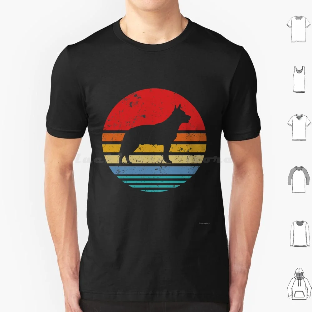 Perro de ganado australiano Retro puesta de sol desgastado azul Heeler perro camiseta hombres mujeres niños 6xl Vintage perro de ganado australiano