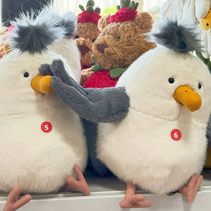 Funny Cute Chipper Seagull Soft Stuffed Animal Plush Toy Beach Star's Birthday Gift For Kids Home Decoration Journey Souvenirs