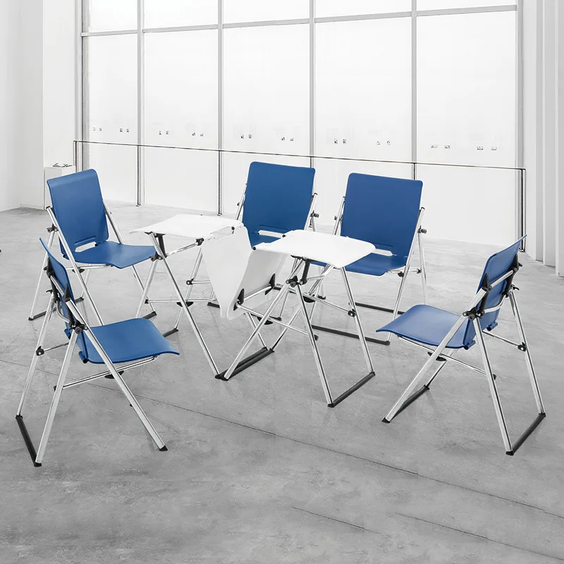 Desks and chairs, integrated, folding, dual use, students, training desks and chairs