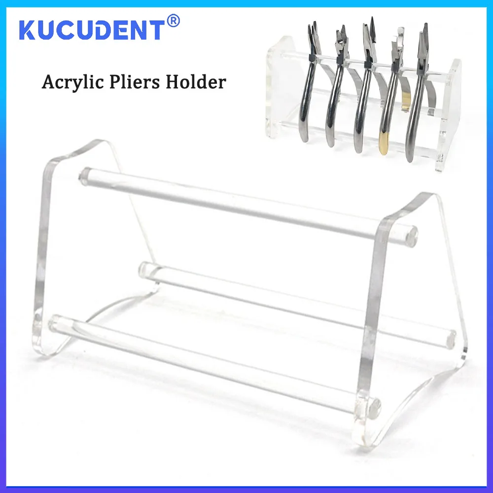 KUCUDENT Dental Pliers Shelf Acrylic Stand Holder Rack for Orthodontic Plier Forceps Scissors Organizer Dentist Instrument Tools