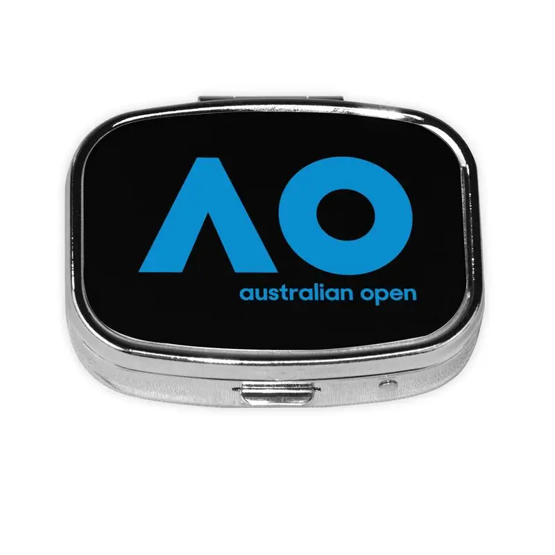 

Australian Open AO Pill Box 2 Compartment Small Pill Case for Pocket Purse Portable Pill Container for Vitamin Medicine Fish Oil