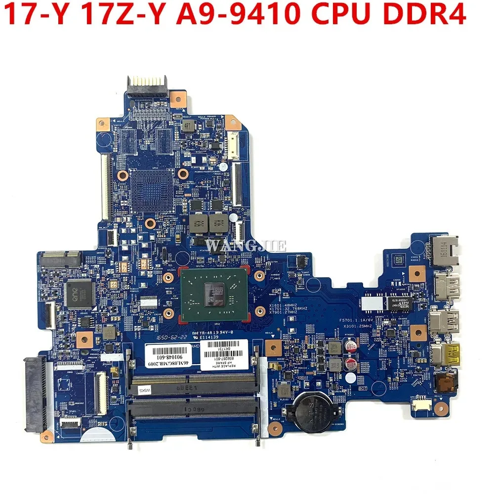 

For HP Notebook 17-Y 17Z-Y Laptop Motherboard With A9-9410 CPU 15284-1 448.08N03.0011 859287-601 859287-501 859287-001