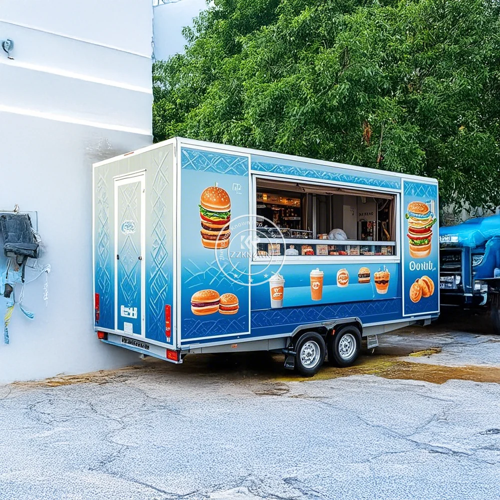 

Wholesale Food Trailer Full Equipment Kitchen Mobile Coffee Car Ice Cream Vending Carts Bar Concession Food Truck