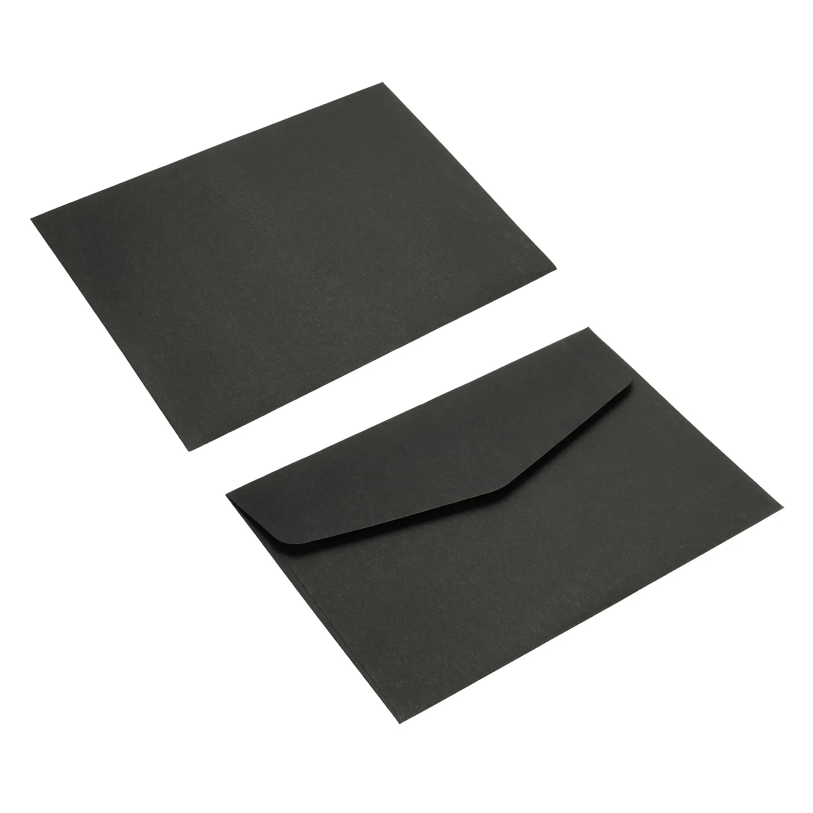 

50Pcs Plain Black/Beige Blank Mini Envelopes Postcard Tiny Item Storage Present Card Holder Envelope for Wedding Greeting Party