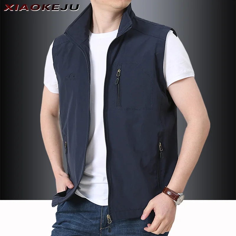 

Multi Pocket Men's Loose Bigsize Vests Outdoor Fishing Photography Waistcoat Spring Casual Jacket Summer Sportsfor Camping Vest