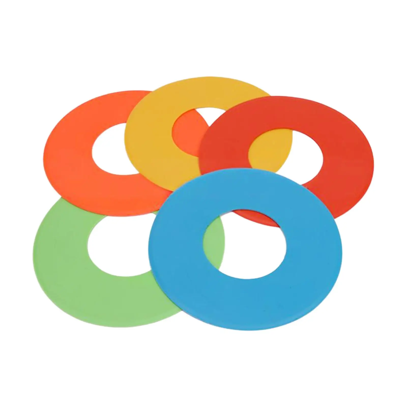 5-delige Spot Markers Vloer Stippen Obstakels Anti Slip Snelheid Veld Hof Markers Sport Platte Markering Schijven Voetbal Training Borden