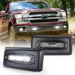 POVTOR Bumper Guard Pad Cap with LED Light for Front Inserts End Caps for Ford F150 2018 2019 2020