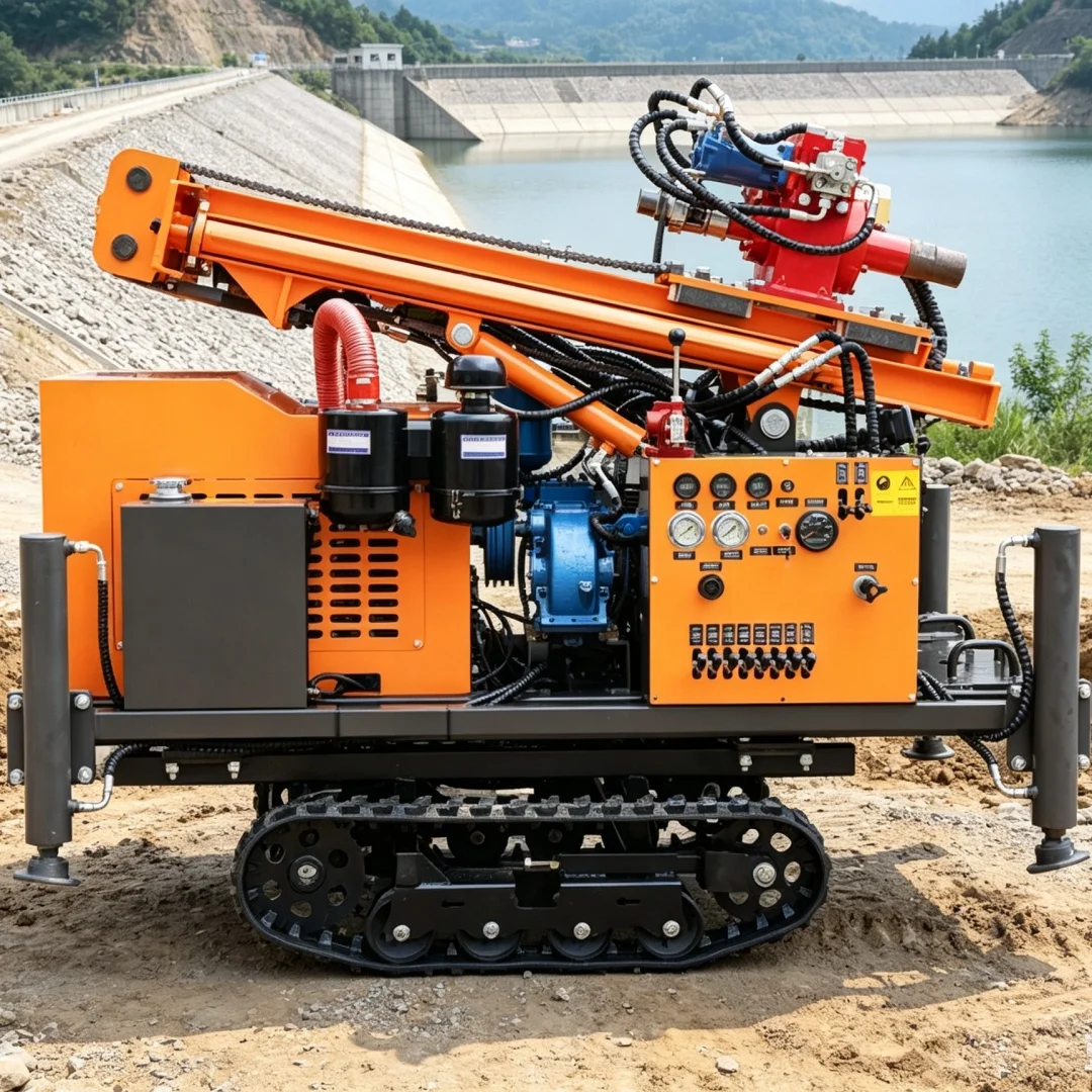 Customized Industry‑Preferred Track‑Mounted Full‑Hydraulic Drilling Rig, Water‑Air Dual‑Purpose for Field Water Intake