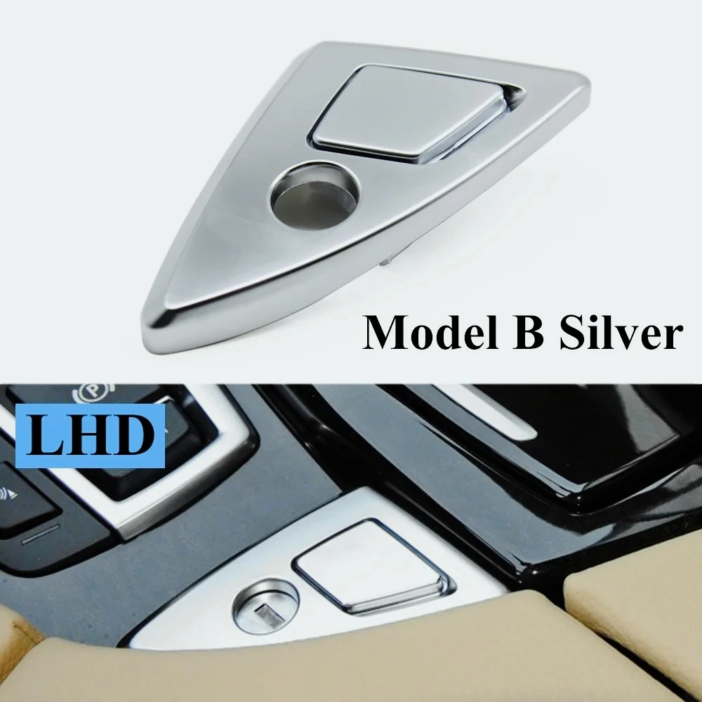 ZF-T LHD RHD negro plata reposabrazos Central de coche guantera botón de interruptor para BMW 5 Series F10 F11 F18 520 523 525 5