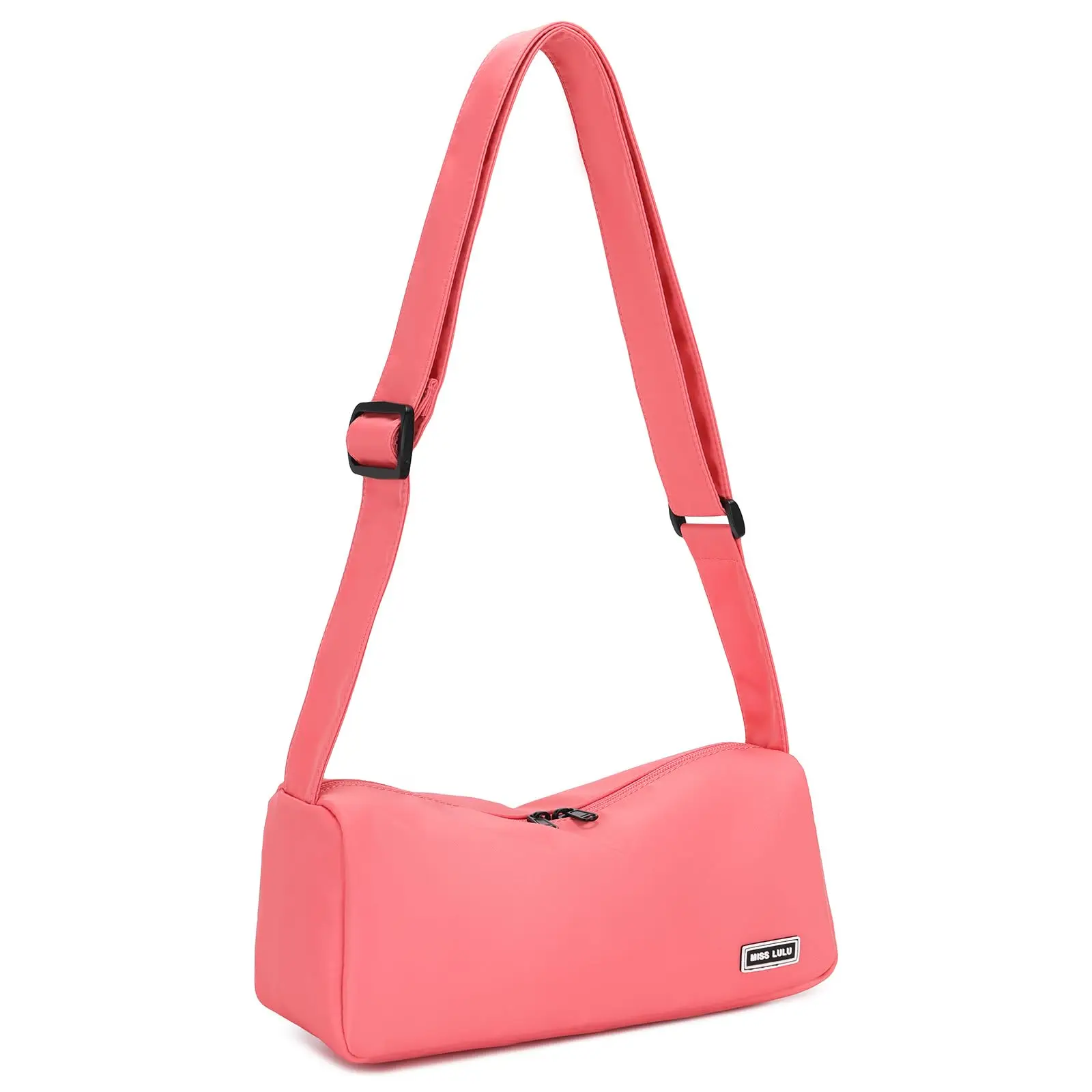 Miss Lulu Women's Classic Crossbody Bag: Solid Colour Simple Shoulder Bag, Unisex Roomy Hobo for Everyday Use