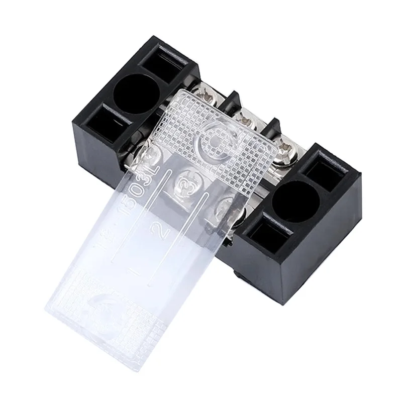 1Pcs Dual Row Barrier Screw Terminal Block Strip Wire Connector 600V 15A 3/4/6/8/10/12/15/20 Positions Optional