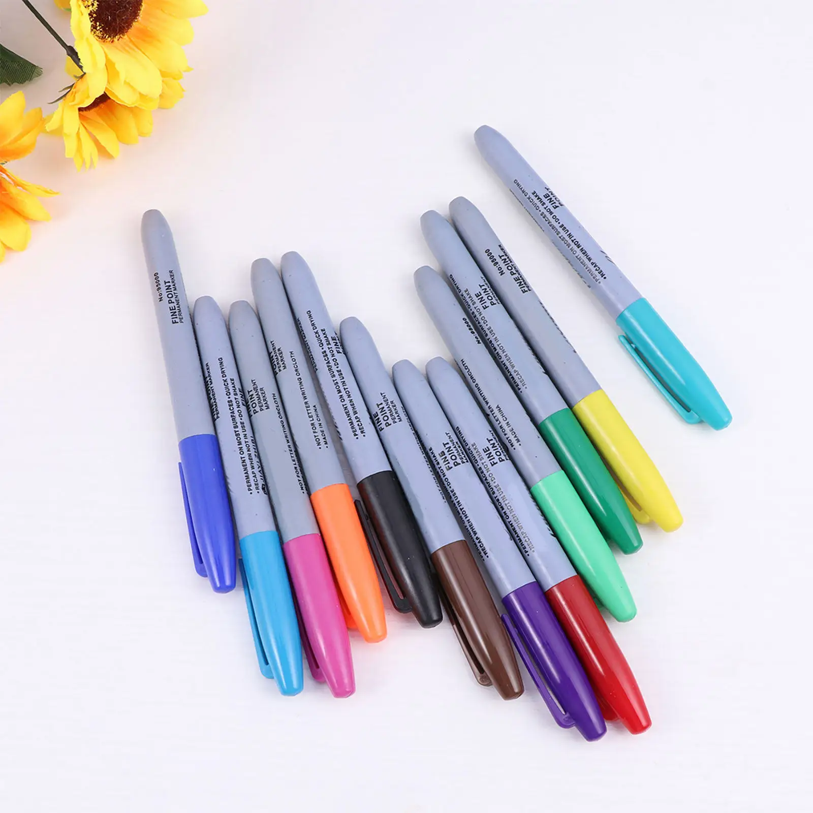 

12 Colors Tattoo Marker Pen Water-Based Ink Portable Hideaway Design for Precise Needle Placement Drawing Coloring