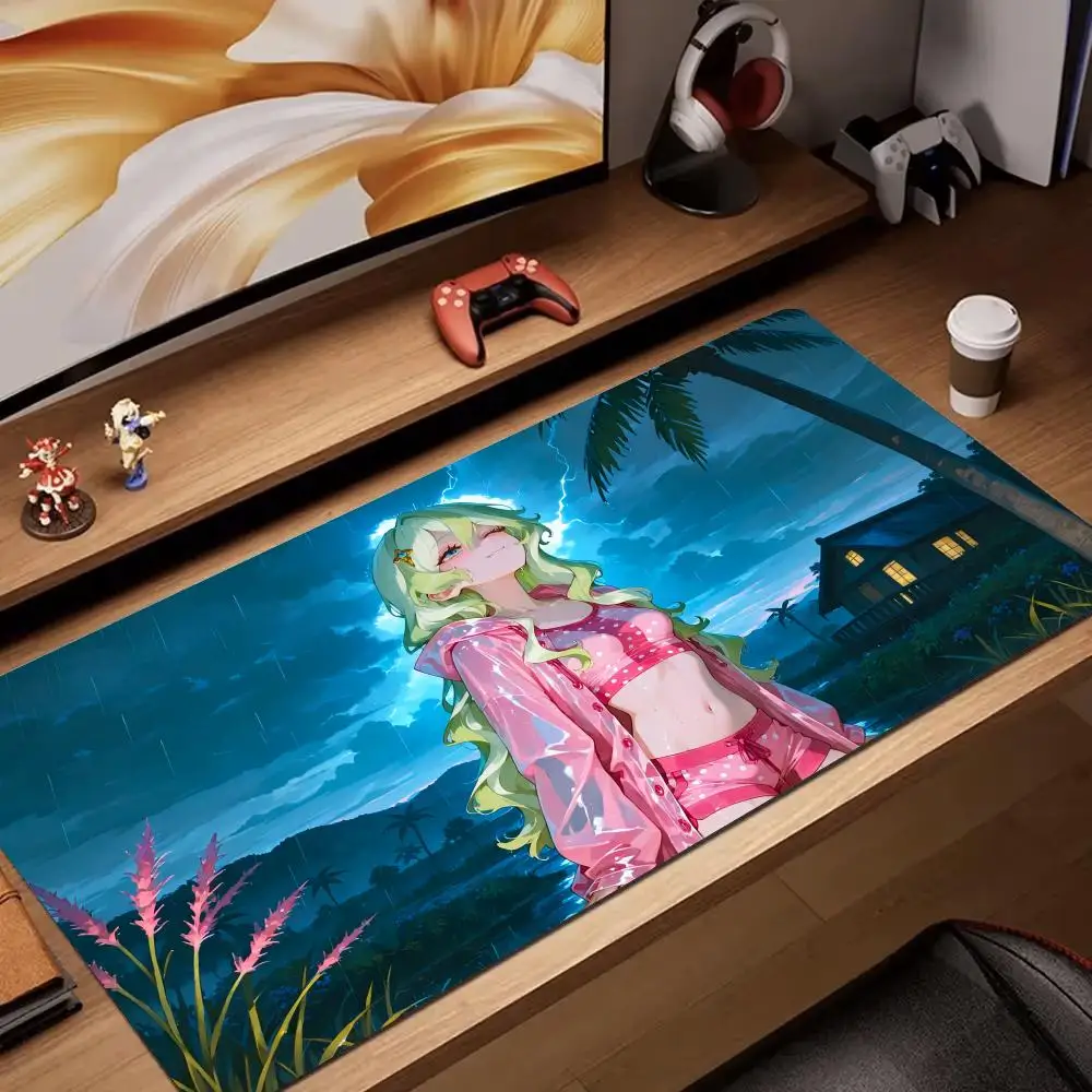 

Anime girl illustration Mouse Pad rubber anti-slip Desk Mat gamer pc accessories Gaming mat keypad expansion mousepad office pad