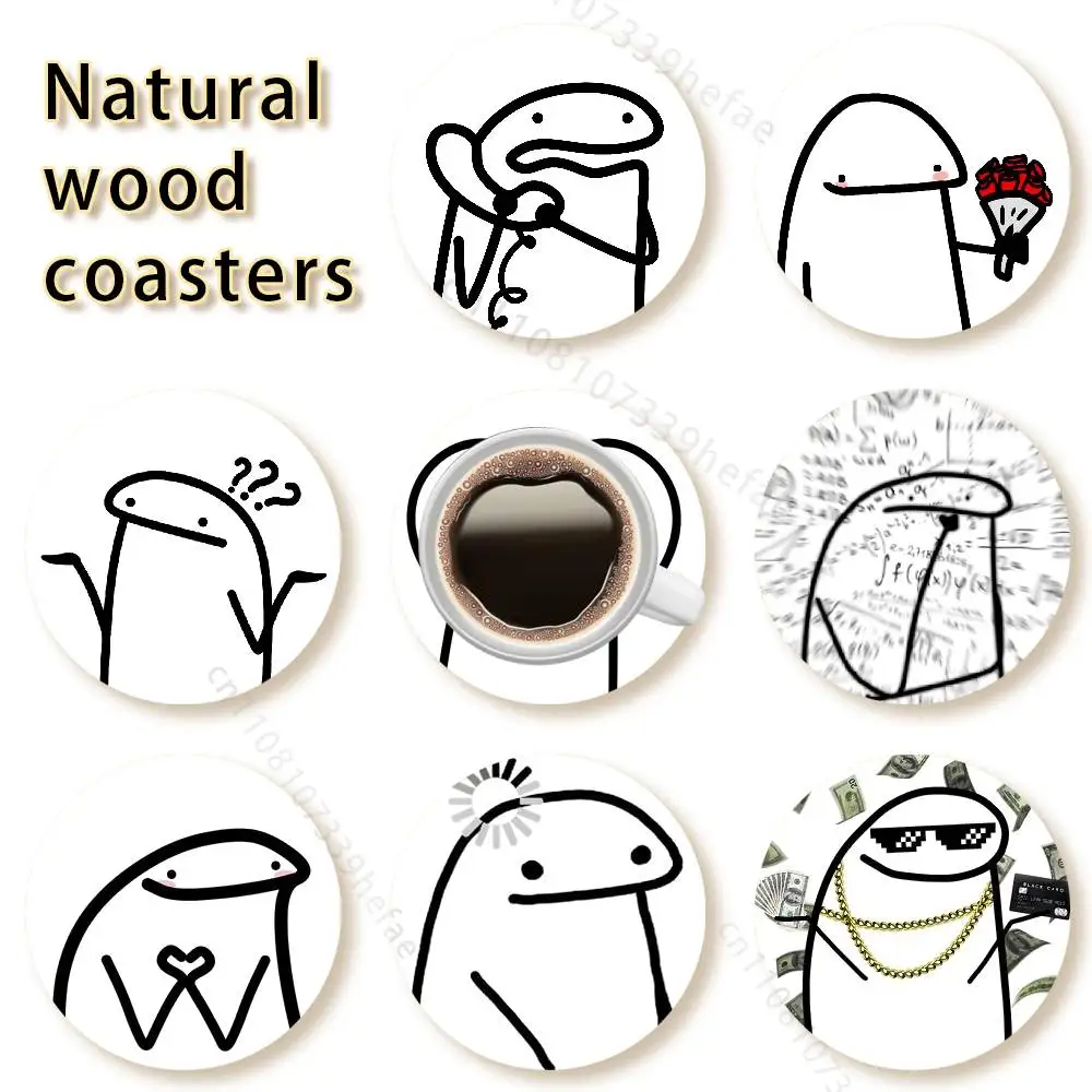 

celular flork F-Florcowcons Wooden Cup Mats Combo Decora Glass Cup Coaster Home Kitchen Decora Gift