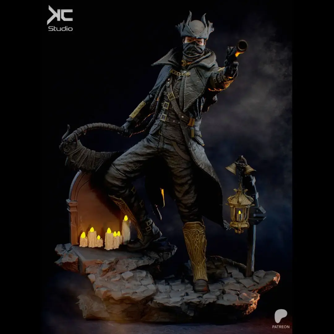 

1/24 Scale Resin Figure Assemble Model Kit Blood curse Old hunter Unassembled Unpainted 3D printing toy 1437