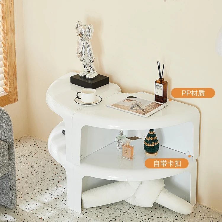 

Tea table small unit household combination splicing living room, sofa edge, bedroom corner storage rack