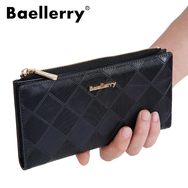 

Baellerry Large Capacity Women's Wallet Long Soft Leather Multiple Card Holder Zipper Multifunctional Handbag