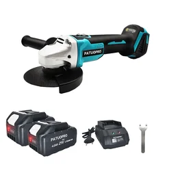 PATUOPRO 125mm M14 Brushless Angle Grinder Cordless Electric Polishing Cutting Machine Power Tool For Makita 18V Battery