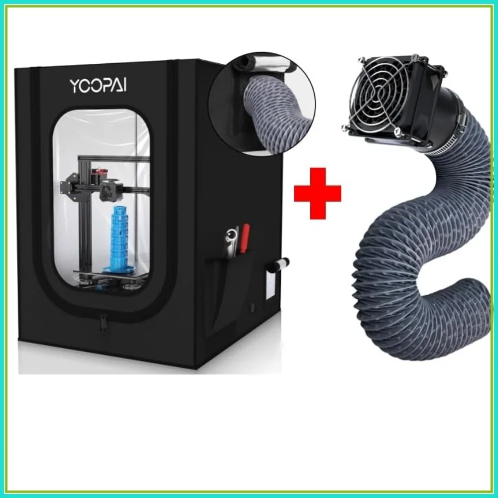 

3D Printer Enclosure Dustproof Tent Constant Temperature Protective with Low Noise Exhaust Fan