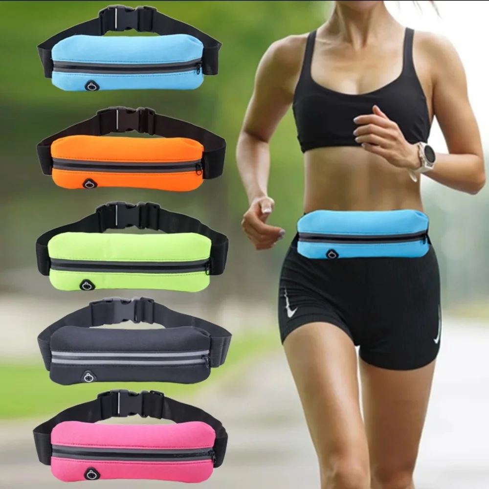 Men Women Waistbag Marathon Running Outdoor Riding Fitness With Water Bottle Waterproof Phone Sport Male Female Belt Waist Bags