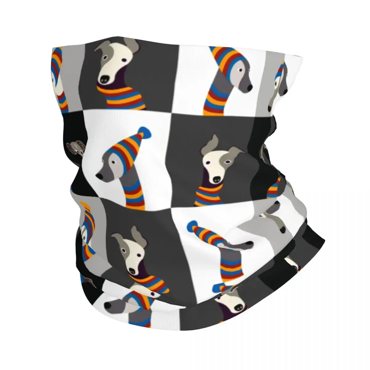 Greyhound Whippet Dog Bandana Neck Cover Printed Animal Dogs Face Scarf Multifunctional Headband Fishing Unisex Adult Winter